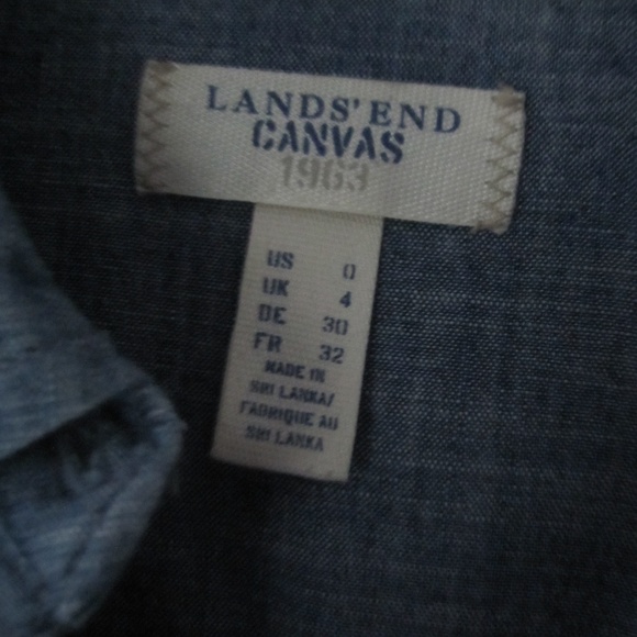Like new Lands End Canvas Chambray Dress XS/0 - Picture 2 of 8